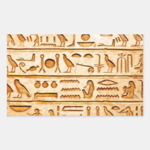 hieroglyphics hieroglyphisch rechteckiger aufkleber