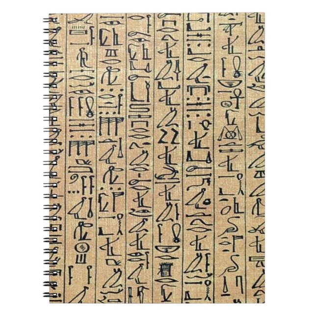 Hieroglyphics-Notebook Notizblock (Vorderseite)