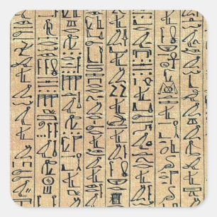 Hieroglyphics Quadratischer Aufkleber