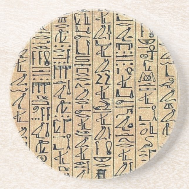Hieroglyphics Sandstone Untersetzer (Vorne)