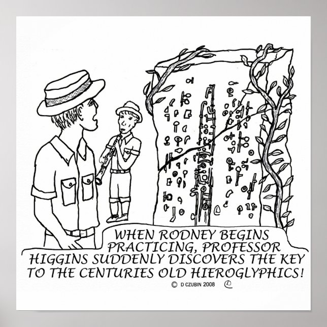 Hieroglyphics White Poster (Vorne)