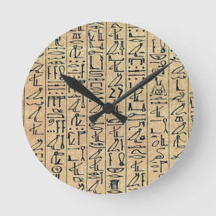Hieroglyphie-Uhr Runde Wanduhr
