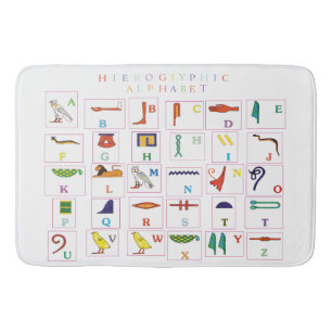 Hieroglyphisch Alphabet Badematte