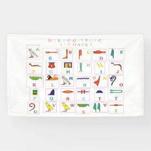 Hieroglyphisch Alphabet Banner