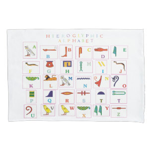 Hieroglyphisch Alphabet Kissenbezug