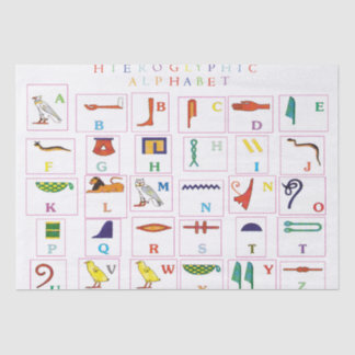 Hieroglyphisch Alphabet Seidenpapier