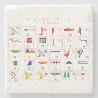 Hieroglyphisch Alphabet Steinuntersetzer