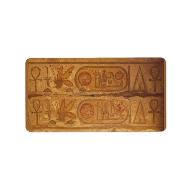 Hieroglyphische Schrift Adressaufkleber (Vorne)