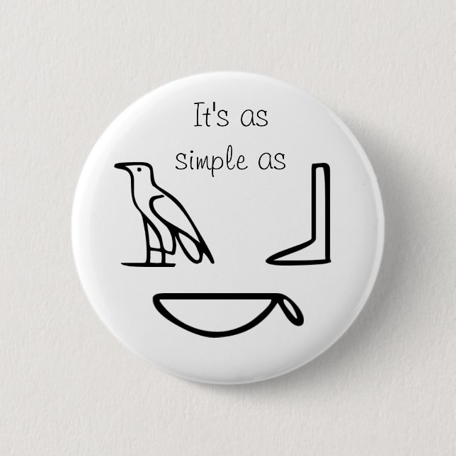 Hieroglypics Button (Vorderseite)