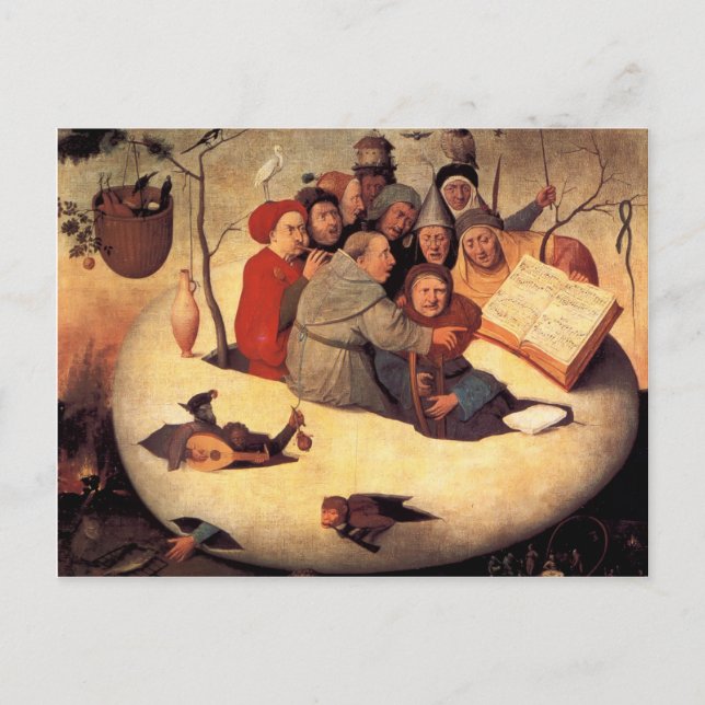 Hieronymus Bosch - Das Konzert im Ei Postkarte (Vorderseite)