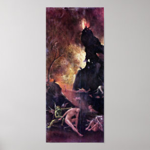 Hieronymus Bosch-Die Erholung zum Hölle im Fluss Poster
