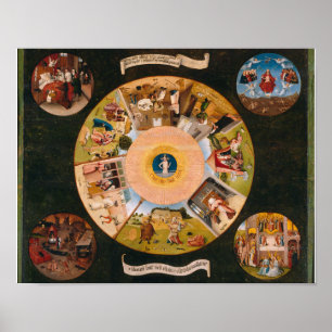 Hieronymus Bosch - Die sieben Todsünden und das V Poster