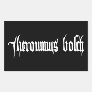 Hieronymus Bosch Signatur Autogramm Maler Mittelal Rechteckiger Aufkleber
