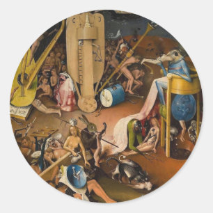 Hieronymus Bosch-The Garden of Hell Runder Aufkleber
