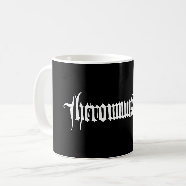 Hieronymus Bosch Unterschrift Autogramm Maler mitt Kaffeetasse (Vorderseite Links)