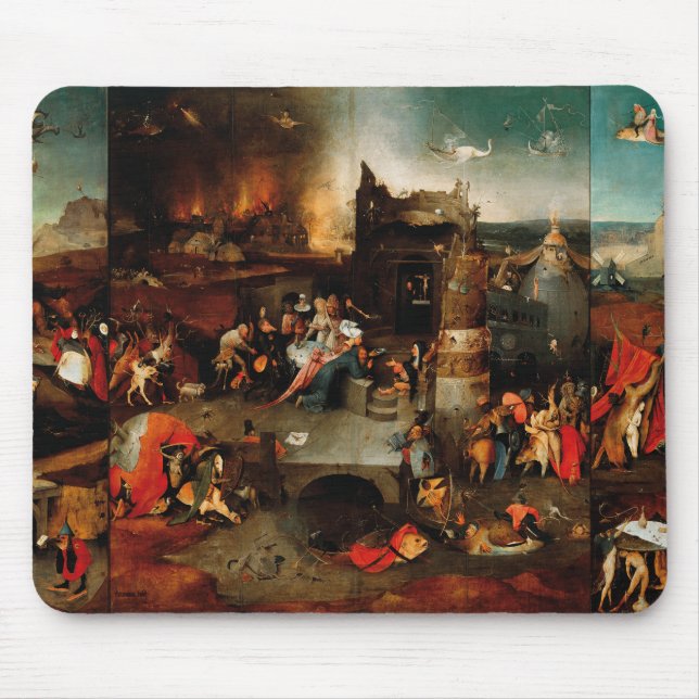 Hieronymus Bosch - Versuchung des Heiligen Anthony Mousepad (Vorne)