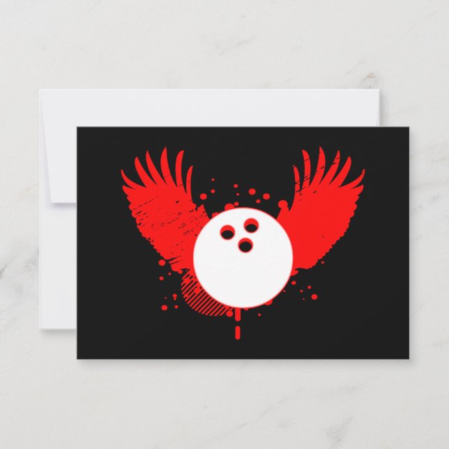 Hifi-Bowlingball Einladung (Vorderseite)