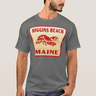 Higgins Beach Maine Retro Abzeichen Tan T-Shirt