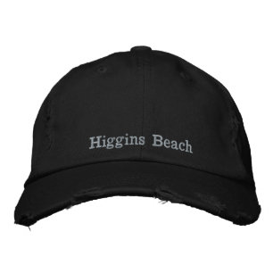 Higgins Beach Rose Rosa auf Wetterschwarz Bestickte Baseballkappe