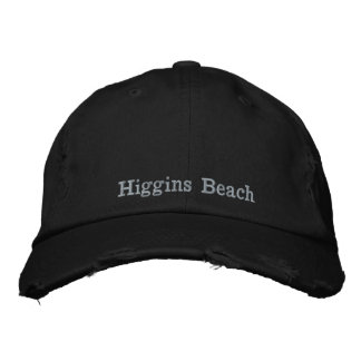 Higgins Beach Rose Rosa auf Wetterschwarz Bestickte Baseballkappe