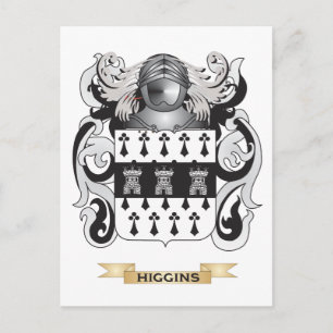 Higgins Coat of Arms (Familienwappen) Postkarte