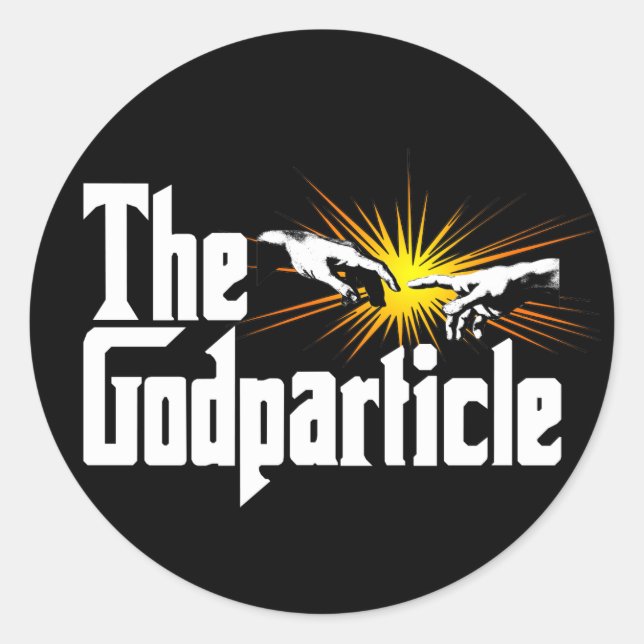 Higgs Boson The Godteilchen - Funny Physical Nerd Runder Aufkleber (Vorderseite)