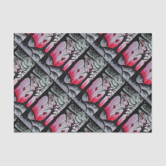 High and Dry Hearts Trees Goth Hearts Fantasy Art Seidenpapier (Vorderseite)