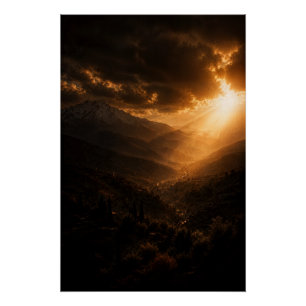 High Atlas Gebirge Sonnenstrahl Poster