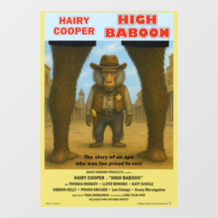 High Baboon Movie Parodie Fensteraufkleber