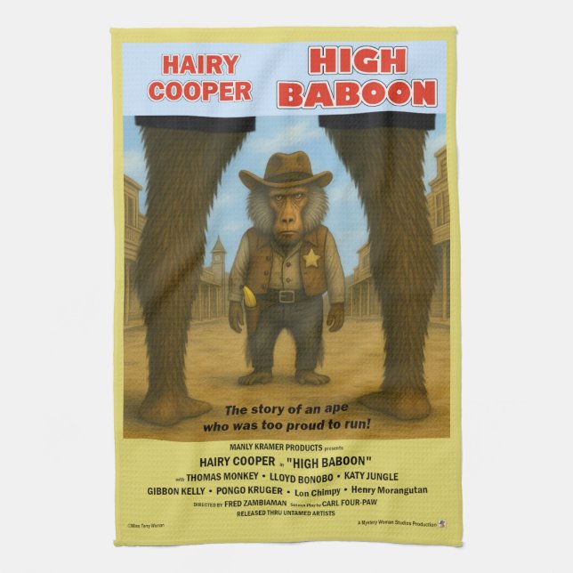 High Baboon Movie Parodie Geschirrtuch (Vertikal)