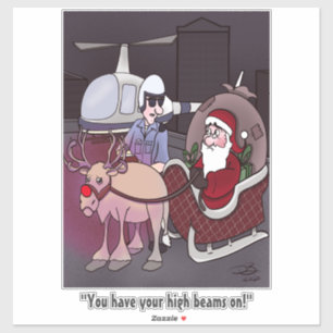 High Beams Holiday Custom Cut Stickers Aufkleber
