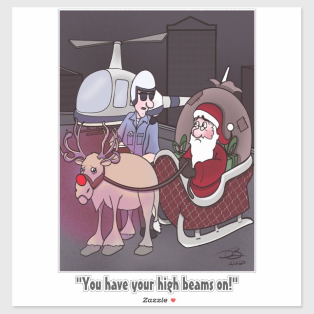 High Beams Holiday Custom Cut Stickers Aufkleber (Blatt)