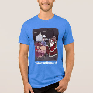 High Beams Men Blue Tri-Blend T - Shirt