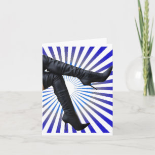 High Boot Art (Blue Star Burst) Karte
