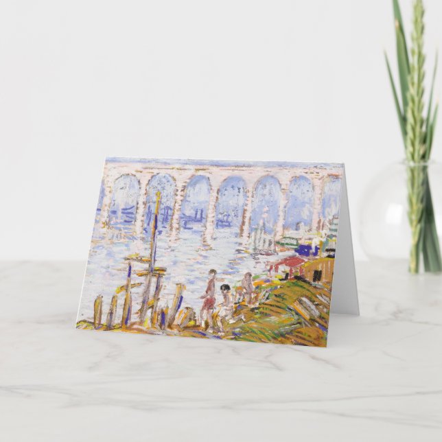 High Bridge Harlem River | George Luks Karte (Vorderseite)