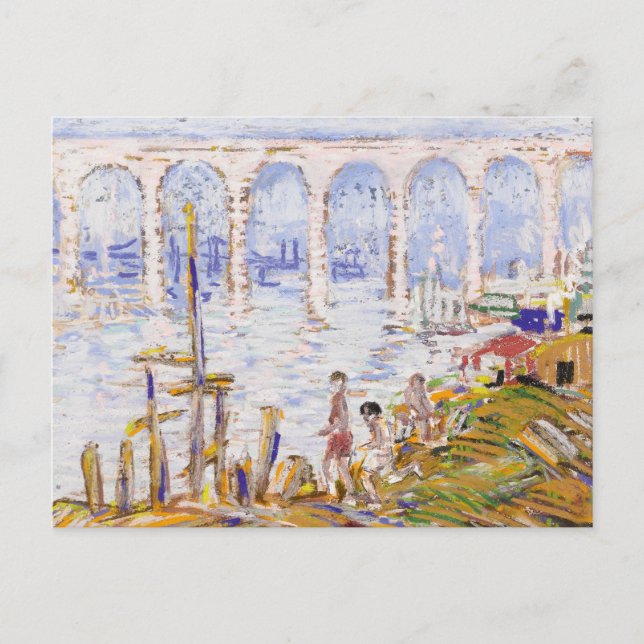 High Bridge Harlem River | George Luks Postkarte (Vorderseite)