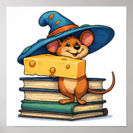 High-Contrast Pop Art: Mirthful Mouse Poster