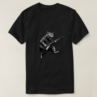 High Contrast Rockstar Cat T-Shirt for Men