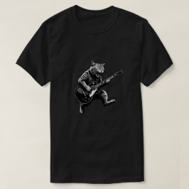 High Contrast Rockstar Katze T-Shirt für Männer