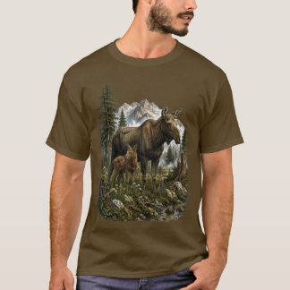 High Country Bond – Vintage-Elch und -Kalb in der T-Shirt