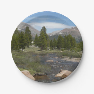 High Country Mountain Stream III im Yosemite Pappteller