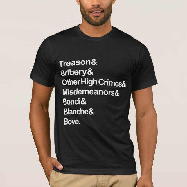 High Crimes & Misdemeanors - Impeach Bondi Blanche T-Shirt (Vorderseite)