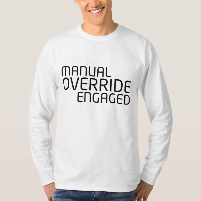 High-Density Minimalist Typography Long Sleeve T-Shirt (Vorderseite)