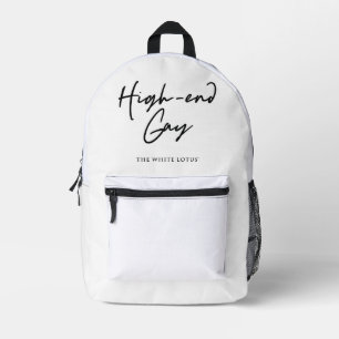 High-End Gay - Der weiße Lotus Bedruckter Rucksack