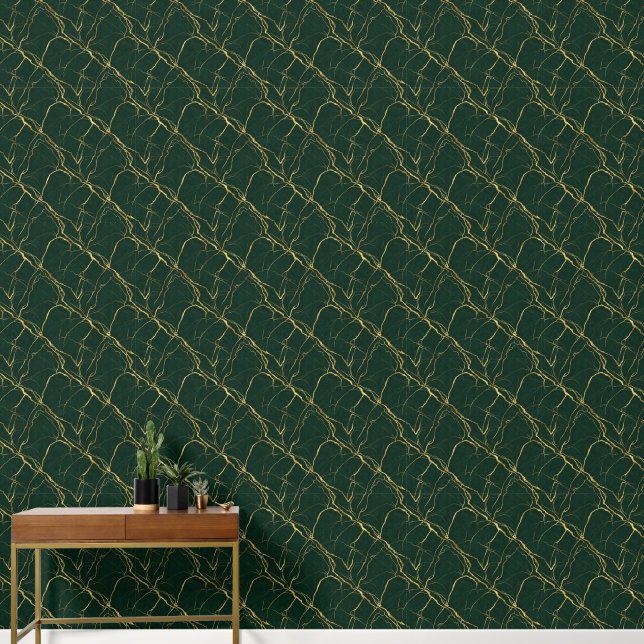 High-End-Textur-Gold-Akzent-Marmor Tapete (Korridor)