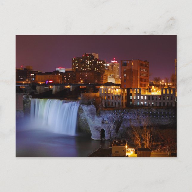 High Falls in Downtown Rochester New York Postkarte (Vorderseite)
