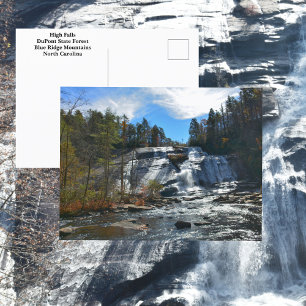 High Falls Wasserfall DuPont State Forest NC Postkarte