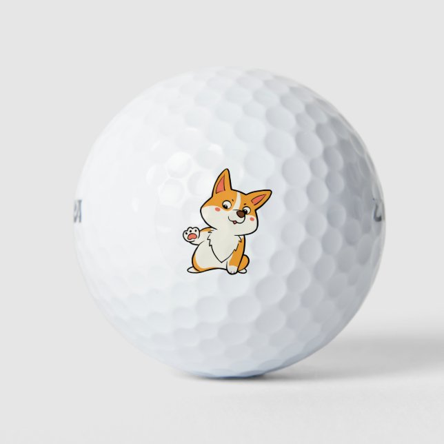 High Five Corgi Golfball (Vorderseite)