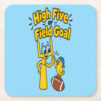 High Five oder Field Goal Cartoon-Kinderbekleidung Rechteckiger Pappuntersetzer