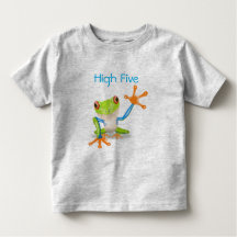 High Five Orange and Blue Funny Funny Frosch Shirt